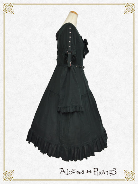 Monochrome gauze shirt dress