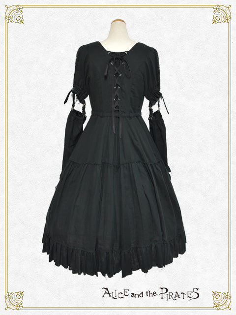 Monochrome gauze shirt dress