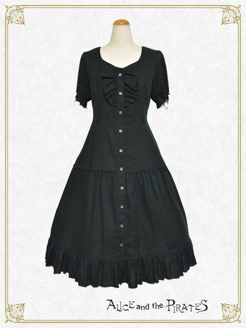 Monochrome gauze shirt dress