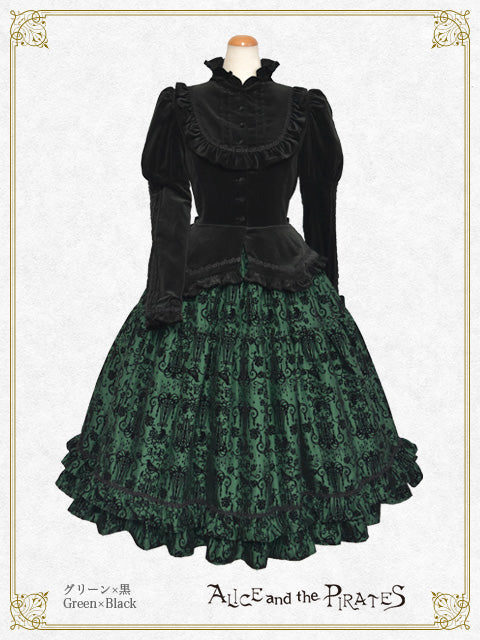 Chandelier-flocky one piece dress