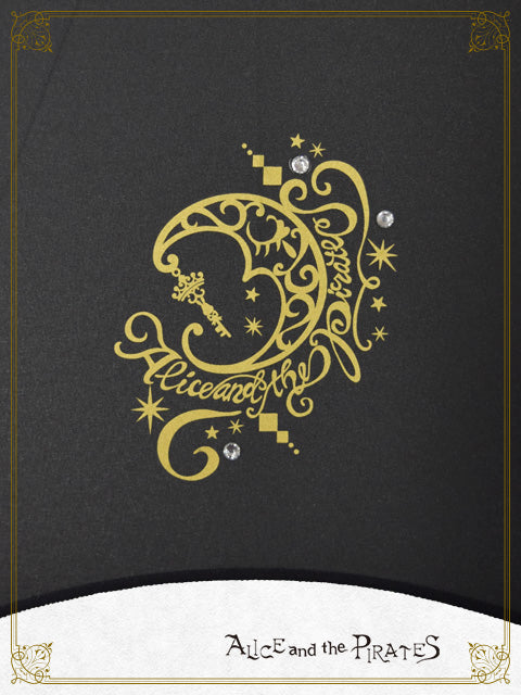 Crescent moon and secret key print bat umbrella