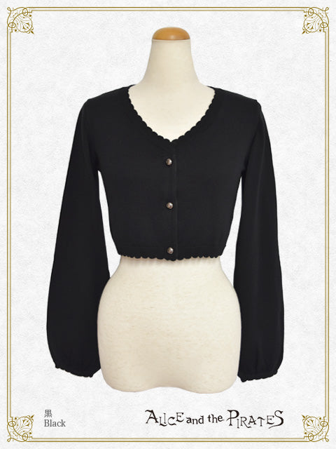 Short cardigan with embroidered cross