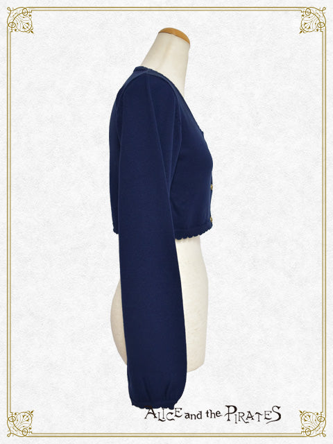 Short cardigan with embroidered cross
