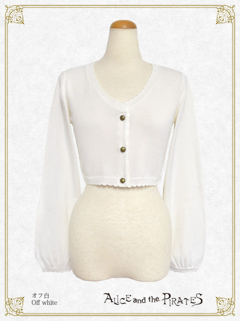 Short cardigan with embroidered cross