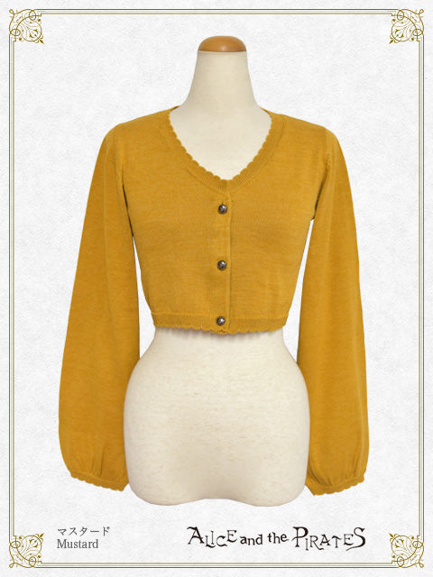 Short cardigan with embroidered cross