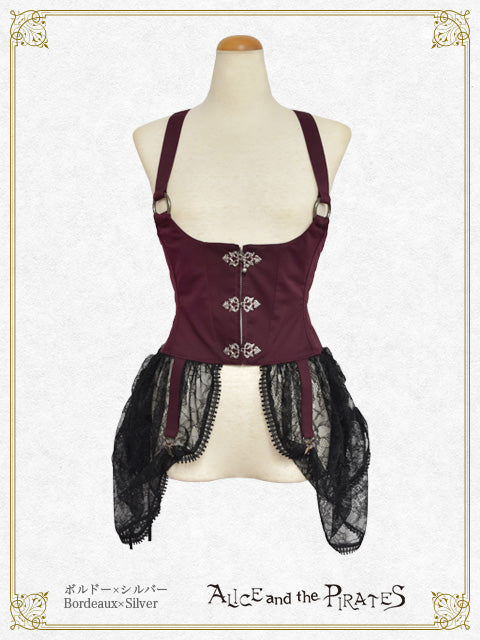 Labyrinth of diamonds corset with frill train
