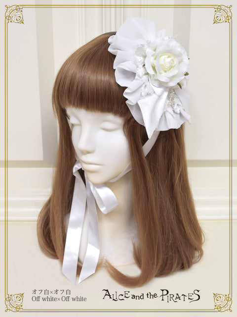 Gathered chiffon round head dress