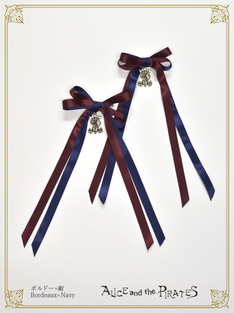 Double satin ribbon clip