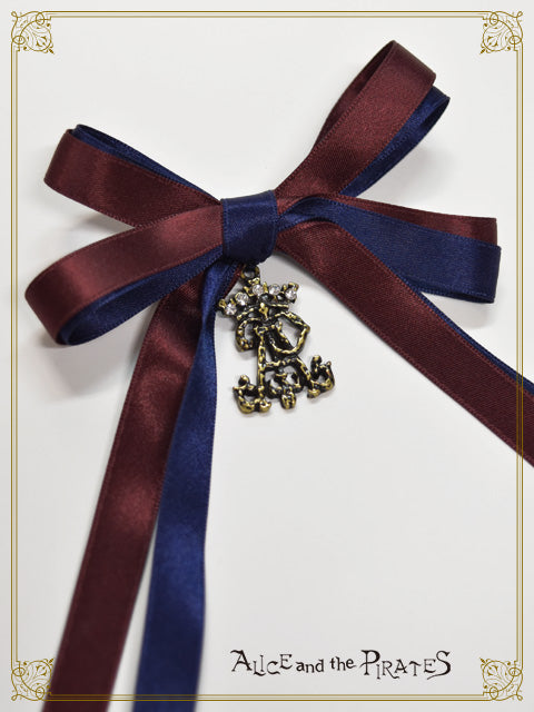 Double satin ribbon clip
