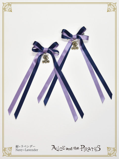 Double satin ribbon clip