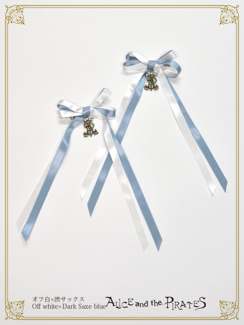 Double satin ribbon clip