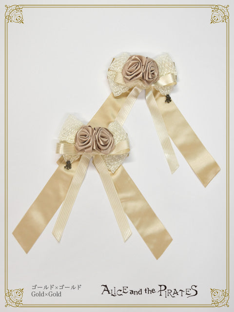 Lady of Rose Ribbon Clip