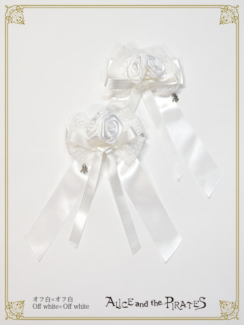 Lady of Rose Ribbon Clip
