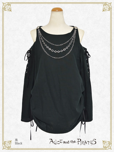 Blaine Claw gauze pullover with chain
