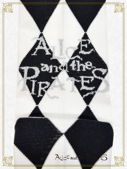 A/P Diamond Pattern Over-the-Knee Socks