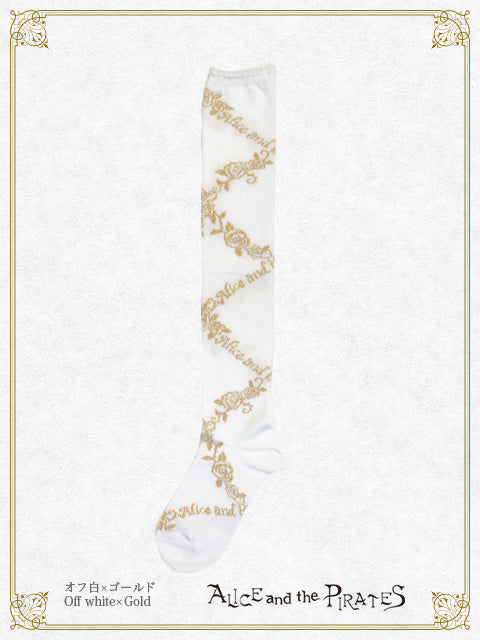 A/P Lace-up Rose Over-the-knee Socks