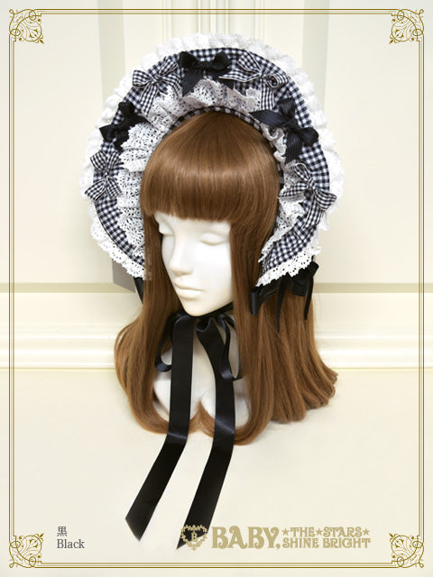 BABY,THE STARS sweet gingham dollボンネット - 帽子