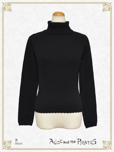 A/P logo embroidered turtle neck pullover