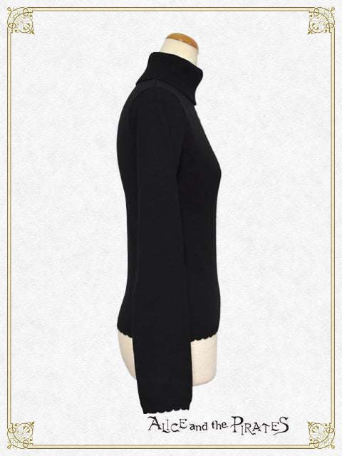 A/P logo embroidered turtle neck pullover