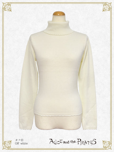 A/P logo embroidered turtle neck pullover
