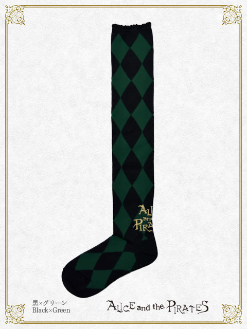 A/P diamonds over knee socks