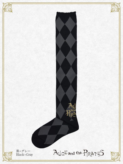 A/P diamonds over knee socks