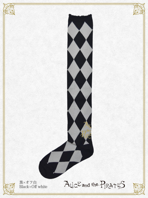 A/P diamonds over knee socks