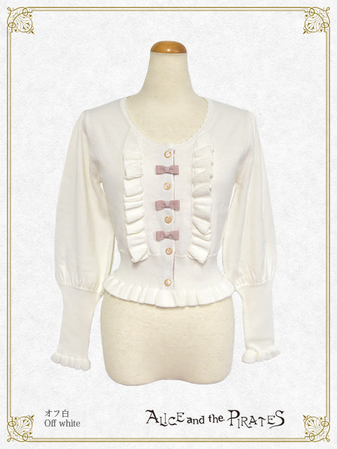 Grosgrain ribbon cardigan