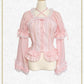 Princess sleeve back shirring blouse