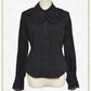 Double collar Pin-tucked sleeve blouse