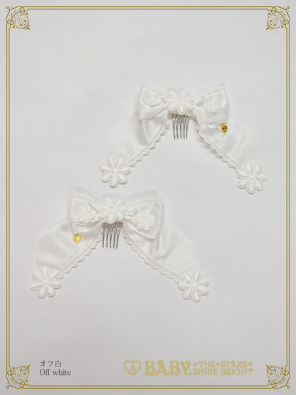 Holly Wink♡flower ribbon comb