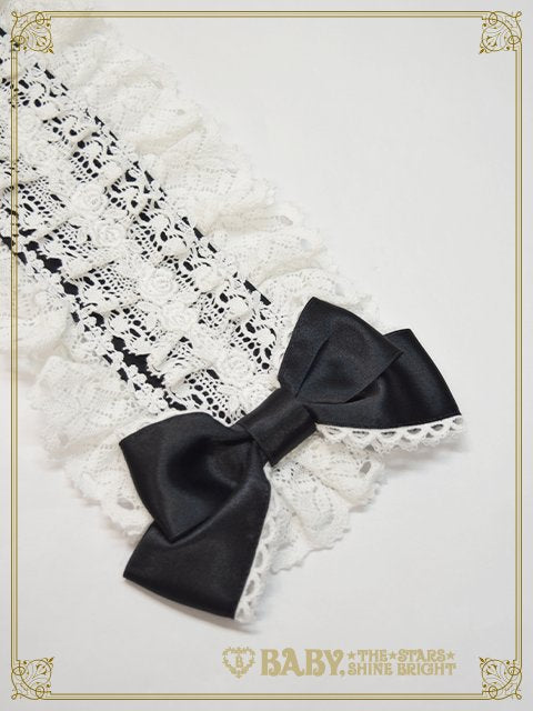 Lace frill ribbon head dress