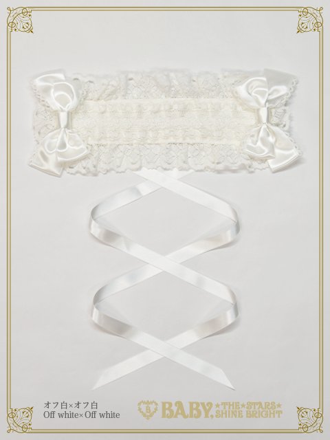 Lace frill ribbon head dress