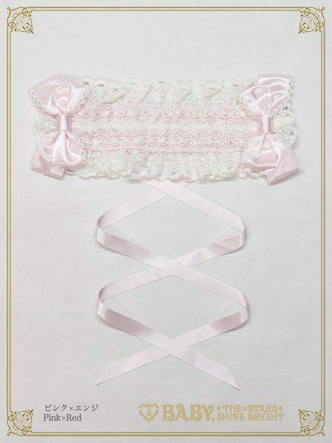 Lace frill ribbon head dress