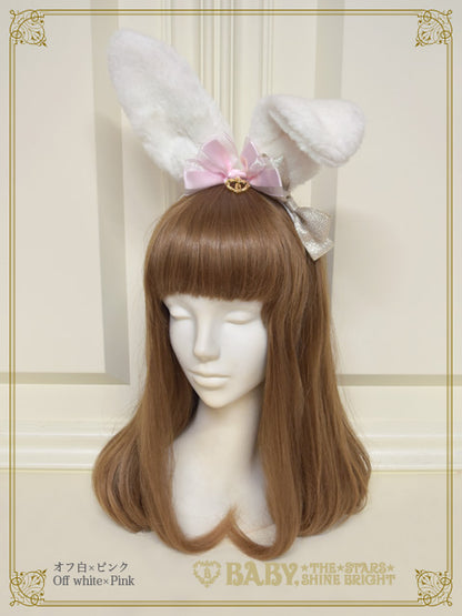 Bunny ears fur head bow