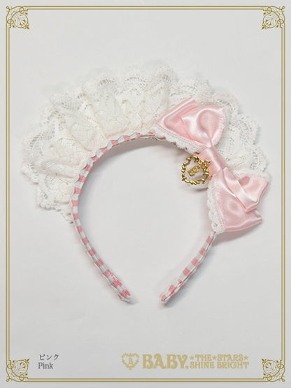 Berry♡Stripe Cafe head bow