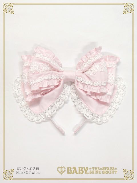 Rosy Princess ribbon head bow