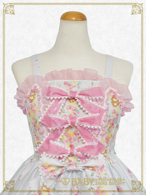  Princess’s Dreamy Garden Party with Fluttering petals ribbon bustier jumper skirt