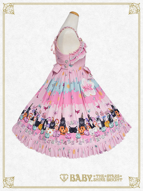 Angelic Prettyラベンダー薔薇柄ジャンパースカート