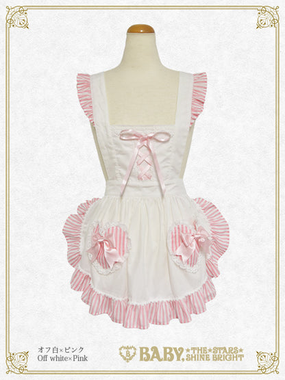 Berry♡Stripe Cafe Apron