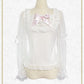 Chiffon yoke pullover