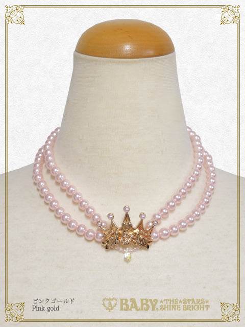 Rose Ribbon Tiara Necklace