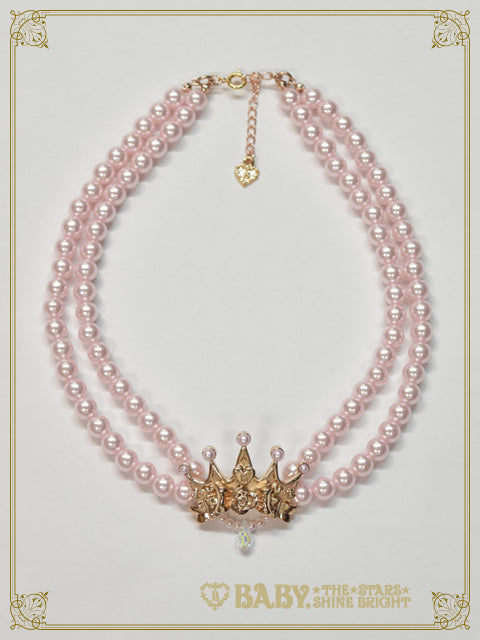 Rose Ribbon Tiara Necklace