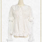 Detachable sleeve babydoll blouse