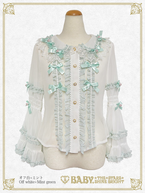 Milky sugar pearl blouse