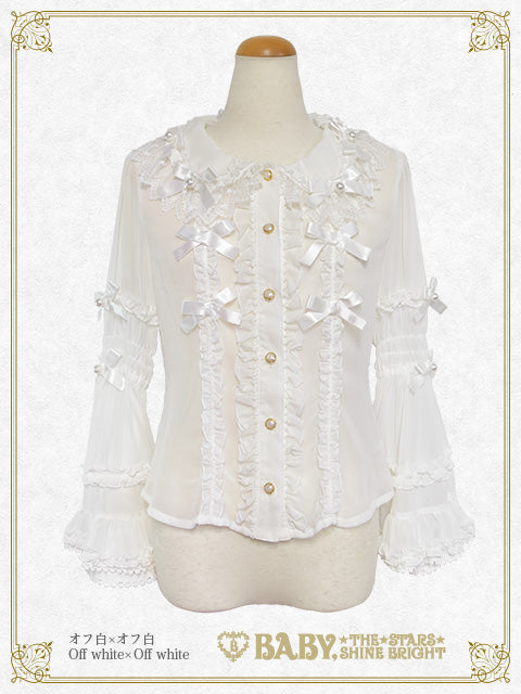 Milky sugar pearl blouse