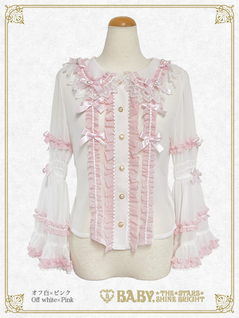 Milky sugar pearl blouse