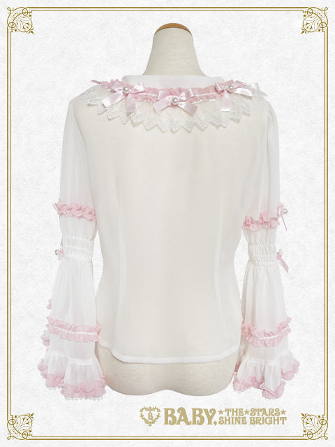 Milky sugar pearl blouse