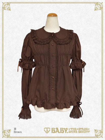 Detachable sleeve babydoll blouse