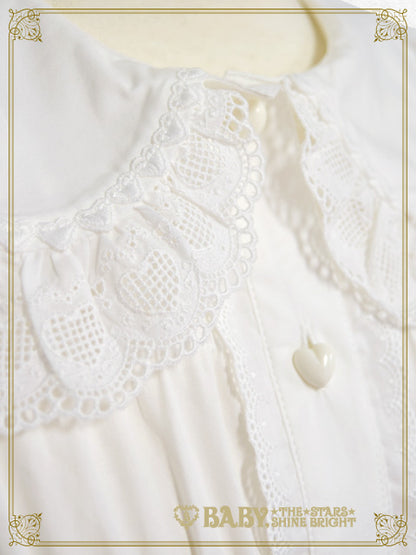 Detachable sleeve babydoll blouse